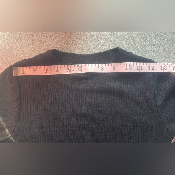 Topshop Black Ribbed Knit Sweater Dress Size 6 - Picture 8 of 11